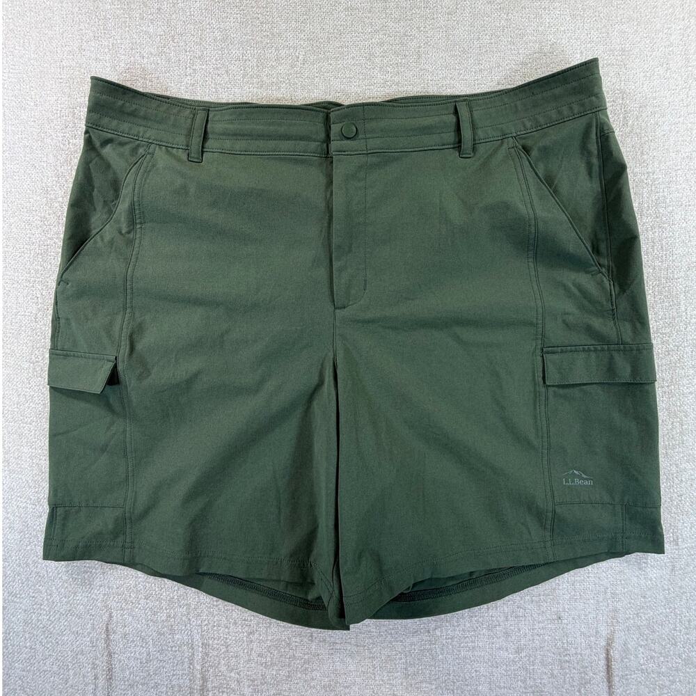 L.L.Bean Women's 22W Green Mountainside Plus Size Outdoor Hiking Casual Shorts
